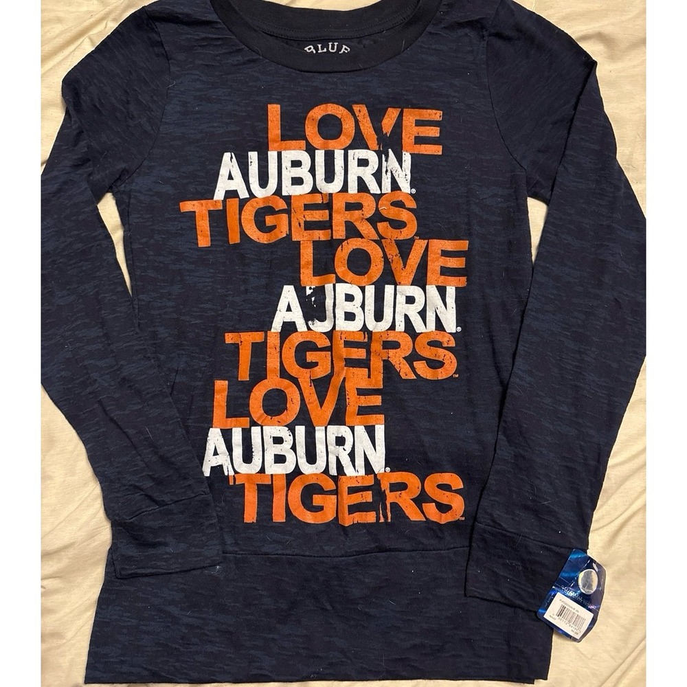 NEW Blue 84 NCAA Women's Long Sleeve Auburn University Tigers Tee, Medium